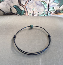 Load image into Gallery viewer, Thin Black Leather Cord Bracelet, Jadeite Bead Bracelet, Protection Bracelet, Lucky Jade Bracelet