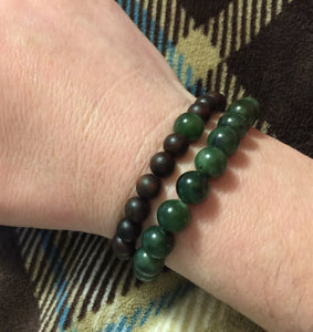 Mens Bracelet, Sandalwood Bracelet, Canadian Nephrite Jade Bracelet, Healing ,Yoga, Meditation.