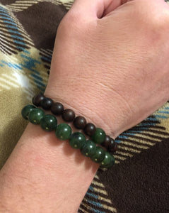 Mens Bracelet, Sandalwood Bracelet, Canadian Nephrite Jade Bracelet, Healing ,Yoga, Meditation.