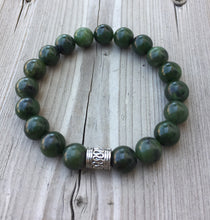 Load image into Gallery viewer, Canadian Nephrite Jade Bracelet, Authentic 10mm Canadian Nephrite Jade Bracelet, Energy Bracelet