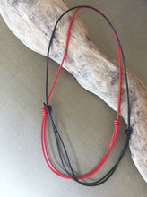 Load image into Gallery viewer, 2mm Leather Cord Necklace, Black or Brown Leather Cord Necklace,  Adjustable Necklace