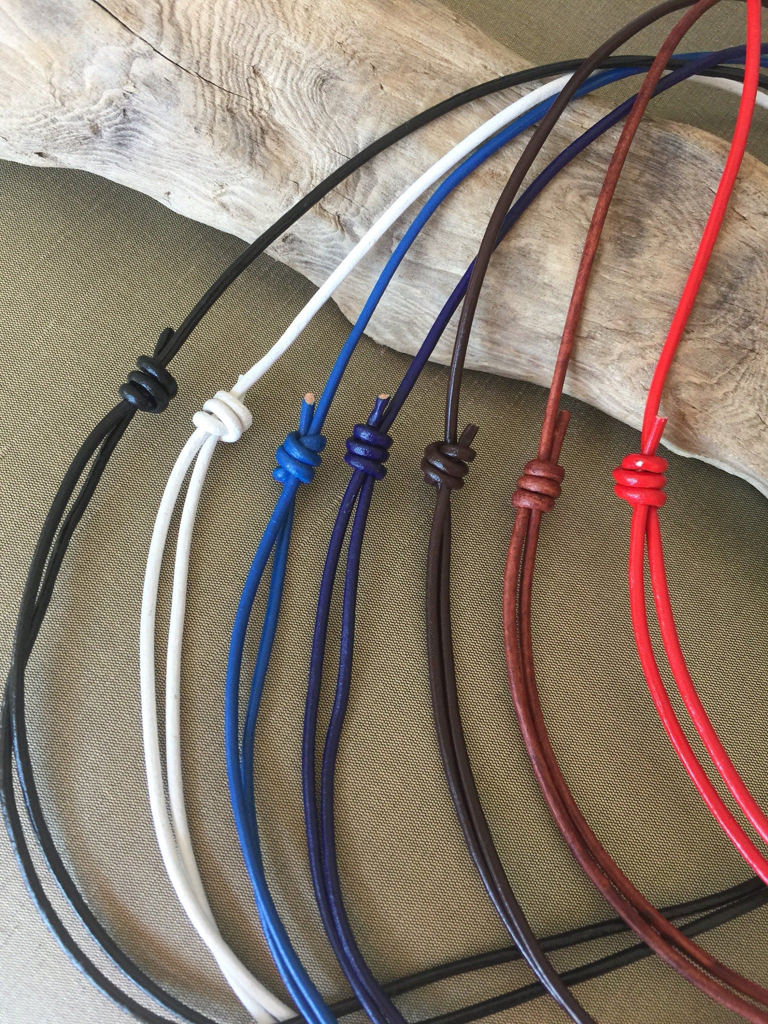 Leather Cord Necklace 2 Mm 2.5 Mm 3 Mm Sliding Knots Adjustable Genuin  Natural Dye Jewelry Cord Choker for Pendant Leather String 