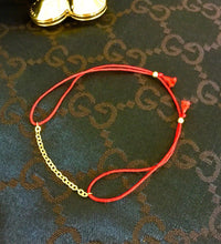 Load image into Gallery viewer, Red String Bracelet, Protection Bracelet, Lucky Bracelet, Gold Filled Chain Bracelet