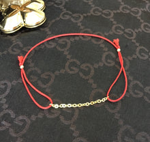 Load image into Gallery viewer, Red String Bracelet, Protection Bracelet, Lucky Bracelet, Gold Filled Chain Bracelet