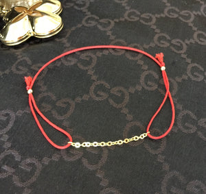 Red String Bracelet, Protection Bracelet, Lucky Bracelet, Gold Filled Chain Bracelet