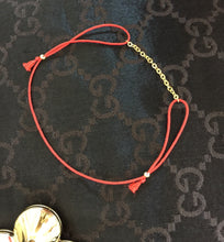 Load image into Gallery viewer, Red String Bracelet, Protection Bracelet, Lucky Bracelet, Gold Filled Chain Bracelet