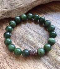 Load image into Gallery viewer, Nephrite Jade Bracelet, Canadian Nephrite Jade, High Quality 10mm Canadian Jade