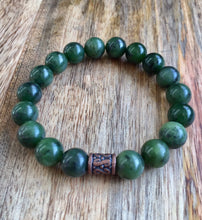 Load image into Gallery viewer, Nephrite Jade Bracelet, Canadian Nephrite Jade, High Quality 10mm Canadian Jade