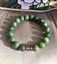 Load image into Gallery viewer, Nephrite Jade Bracelet, Canadian Nephrite Jade, High Quality 10mm Canadian Jade