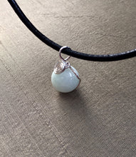 Load image into Gallery viewer, Jadeite Pendant Necklace, 2mm Leather Cord Necklace, Simple Necklace, Genuine Jadeite Pendant, Jade Pendant Necklace, Gemstone Necklace.