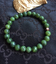 Load image into Gallery viewer, Mens Canadian Jade Bracelet, Authentic Canadian Nephrite Jade, High Quality Canada Nephrite Jade