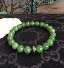 Load image into Gallery viewer, Canada Nephrite Jade Bracelet, 100% Natural Untreated Genuine Canadian Nephrite Jade