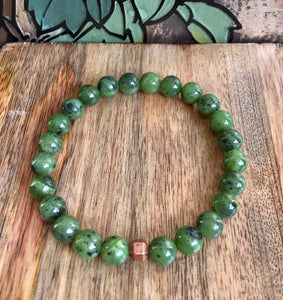 Mens Canadian Jade Bracelet, Authentic Canadian Nephrite Jade, High Quality Canada Nephrite Jade