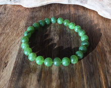 Load image into Gallery viewer, Men&#39;s Jade Bracelet, 8mm Canada Jade Bracelet, 100% Authentic Natural Canadian Nephrite Jade Beads