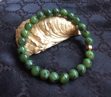 Load image into Gallery viewer, Mens Canadian Jade Bracelet, Authentic Canadian Nephrite Jade, High Quality Canada Nephrite Jade