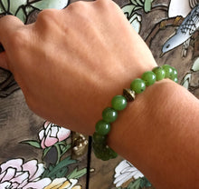 Load image into Gallery viewer, Canada Nephrite Jade Bracelet, 100% Natural Untreated Genuine Canadian Nephrite Jade