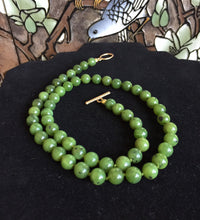 Load image into Gallery viewer, Canadian Jade Necklace, 8mm Canada Jade Beaded Necklace, Nephrite Jade Necklace, Custom Sized