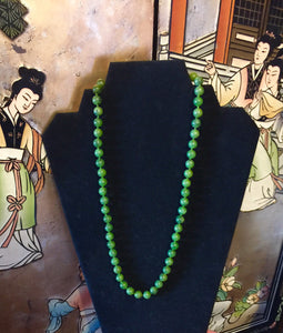 Canadian Jade Necklace, 8mm Canada Jade Beaded Necklace, Nephrite Jade Necklace, Custom Sized