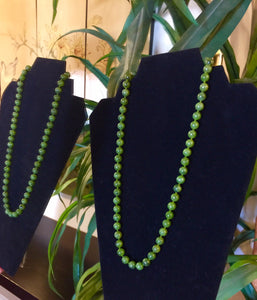 Canadian Jade Necklace, 8mm Canada Jade Beaded Necklace, Nephrite Jade Necklace, Custom Sized