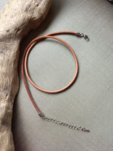 Load image into Gallery viewer, 3mm Leather Cord Choker, Black Braided Leather, Natural Leather Cord, Adjustable Leather Cord Necklace, Necklace for pendant, Custom Sized.