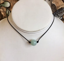 Load image into Gallery viewer, Gemstone Necklace, Genuine Natural Jadeite Necklace, Jade Necklace Girls, Simple Thin Necklace, Black Choker Necklace, Gift For Her.