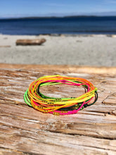 Load image into Gallery viewer, Neon Colors Bracelet, Hot Pink String Bracelet, Waterproof Bracelet, Surfer Anklet, Reminder Bracelet, Team Bracelets, Summer Anklet, Unisex