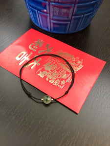 Good luck red cord bracelet, Jadeite Bracelet, Lucky Jade Bracelet, Wish Bracelet, Protection Bracelet, Red String, Amulet, Waterproof.