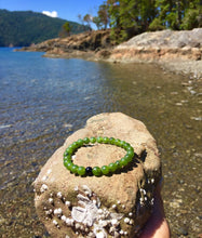 Load image into Gallery viewer, Canada Jade Bracelet, 100% Authentic Natural Canadian Nephrite Jade, 6mm British Columbia Jade Beads