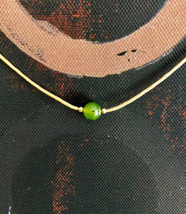 Genuine Natural Canada Nephrite Jade Choker, Waterproof Necklace, Simple Dainty Necklace