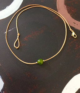 Genuine Natural Canada Nephrite Jade Choker, Waterproof Necklace, Simple Dainty Necklace