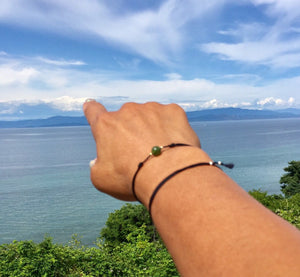 Red or Green String Jade Bracelet, Wish Bracelet, Protection Bracelet, 14k gold filled beads