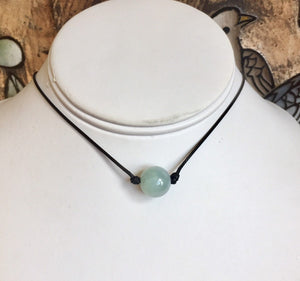 Gemstone Necklace, Genuine Natural Jadeite Necklace, Jade Necklace Girls, Simple Thin Necklace, Black Choker Necklace, Gift For Her.