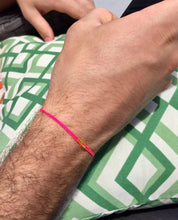 Load image into Gallery viewer, Neon Colors Bracelet, Hot Pink String Bracelet, Waterproof Bracelet, Surfer Anklet, Reminder Bracelet, Team Bracelets, Summer Anklet, Unisex