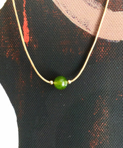 Genuine Natural Canada Nephrite Jade Choker, Waterproof Necklace, Simple Dainty Necklace