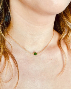 Genuine Natural Canada Nephrite Jade Choker, Waterproof Necklace, Simple Dainty Necklace