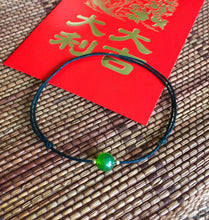 Load image into Gallery viewer, Red or Green String Jade Bracelet, Wish Bracelet, Protection Bracelet, 14k gold filled beads