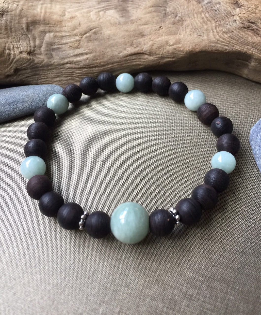 Burma Jade Bracelet, Agarwood & Jadeite Beads Bracelet, Healing Bracelet, Energy bracelet.