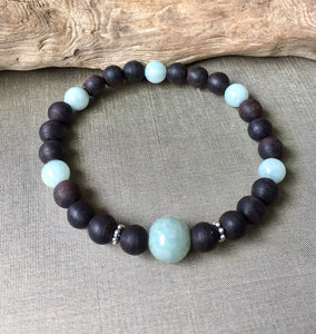 Burma Jade Bracelet, Agarwood & Jadeite Beads Bracelet, Healing Bracelet, Energy bracelet.