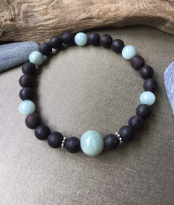 Burma Jade Bracelet, Agarwood & Jadeite Beads Bracelet, Healing Bracelet, Energy bracelet.