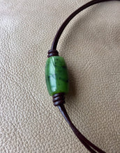 Load image into Gallery viewer, Authentic Natural Canadian Nephrite Jade Pendant, Canadian Jade Barrel Necklace