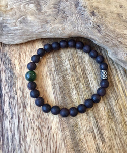 Mens Beaded bracelet, Agarwood, Canadian Nephrite Jade Bracelet, Lucky Jade Bracelet