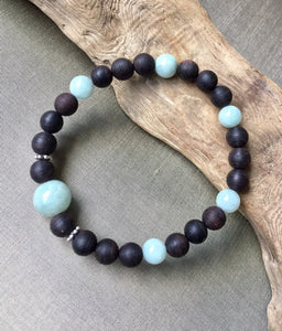 Burma Jade Bracelet, Agarwood & Jadeite Beads Bracelet, Healing Bracelet, Energy bracelet.