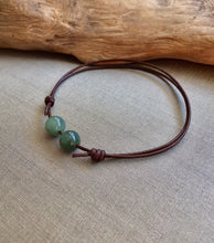 Load image into Gallery viewer, Thin Black Leather Cord Bracelet, Jadeite Bead Bracelet, Protection Bracelet, Lucky Jade Bracelet