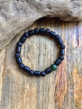 Load image into Gallery viewer, Mens Bracelet, Agarwood, Ebony Black Sandalwood, Canadian Nephrite Jade Bracelet