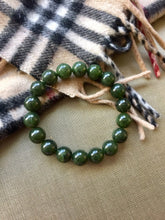 Load image into Gallery viewer, Men&#39;s Jade Bracelet, 12mm Canadian Jade Bracelet, Authentic Natural Nephrite Jade Beads