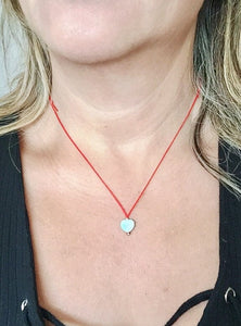 Hand Pendant on Red Cord Necklace