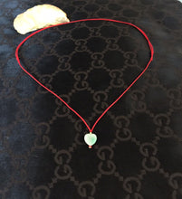 Load image into Gallery viewer, Red String Necklace, Lucky Jade Necklace, Jadeite Heart Pendant Necklace, Protection, Amulet