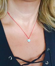 Load image into Gallery viewer, Red String Necklace, Lucky Jade Necklace, Jadeite Heart Pendant Necklace, Protection, Amulet