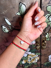 Load image into Gallery viewer, Jade Heart Bracelet, Good Luck Red Cord, Red String of Fate, Love Forever Bracelet, Amulet