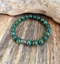 Load image into Gallery viewer, Mens Canadian Jade Bracelet, 100% Natural Untreated Genuine Canadian Nephrite Jade, 10mm Authentic Canadian Jade, Father &amp; Son Bracelet.